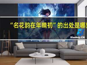 “名花韵在年晴初”的出处是哪里