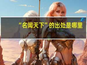 “名闻天下”的出处是哪里