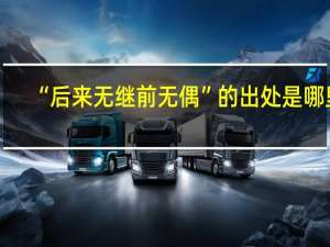 “后来无继前无偶”的出处是哪里