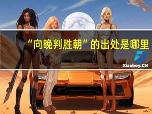 “向晚判胜朝”的出处是哪里