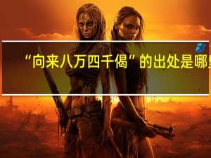 “向来八万四千偈”的出处是哪里