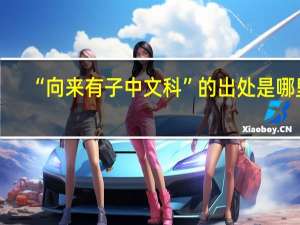 “向来有子中文科”的出处是哪里