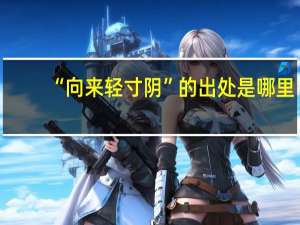“向来轻寸阴”的出处是哪里