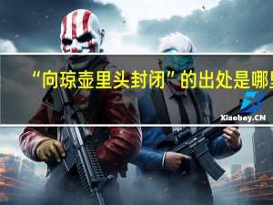 “向琼壶里头封闭”的出处是哪里