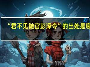 “君不见抛官彭泽令”的出处是哪里