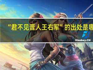 “君不见晋人王右军”的出处是哪里