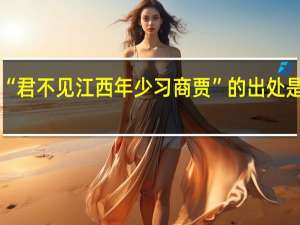 “君不见江西年少习商贾”的出处是哪里