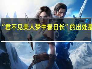 “君不见美人梦中春日长”的出处是哪里