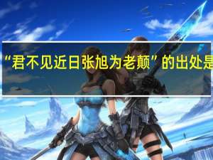“君不见近日张旭为老颠”的出处是哪里