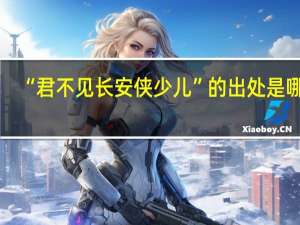 “君不见长安侠少儿”的出处是哪里