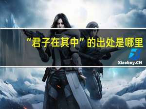 “君子在其中”的出处是哪里