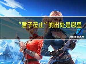 “君子莅止”的出处是哪里