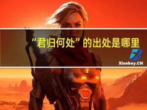 “君归何处”的出处是哪里