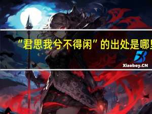 “君思我兮不得闲”的出处是哪里