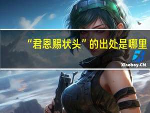 “君恩赐状头”的出处是哪里