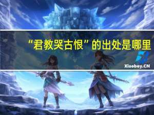 “君教哭古恨”的出处是哪里