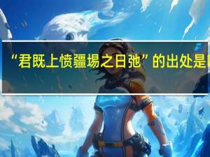 “君既上愤疆埸之日弛”的出处是哪里