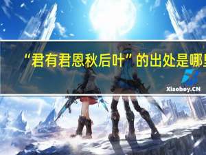 “君有君恩秋后叶”的出处是哪里