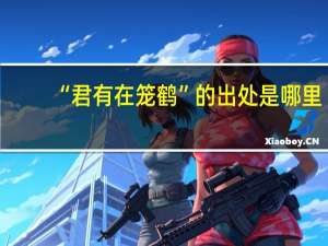 “君有在笼鹤”的出处是哪里