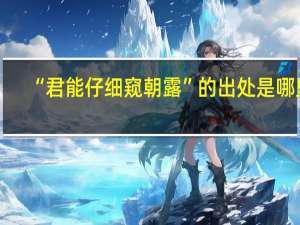 “君能仔细窥朝露”的出处是哪里