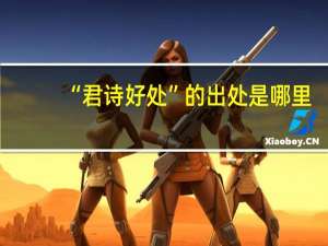 “君诗好处”的出处是哪里