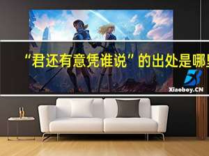 “君还有意凭谁说”的出处是哪里