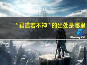 “君道若不神”的出处是哪里