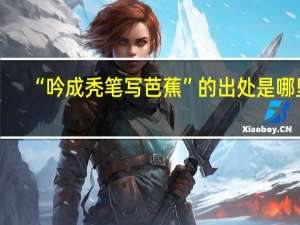 “吟成秃笔写芭蕉”的出处是哪里