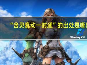 “含灵蠢动一时通”的出处是哪里