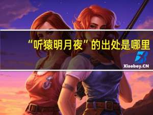 “听猿明月夜”的出处是哪里