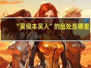“吴侯本吴人”的出处是哪里