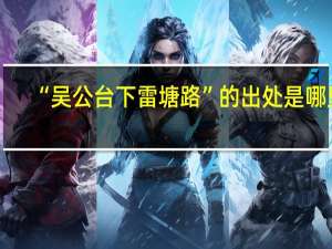 “吴公台下雷塘路”的出处是哪里