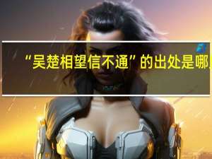 “吴楚相望信不通”的出处是哪里