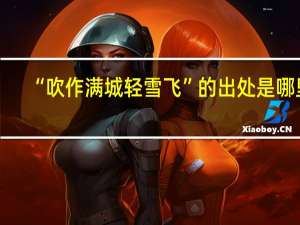 “吹作满城轻雪飞”的出处是哪里