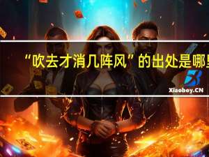 “吹去才消几阵风”的出处是哪里