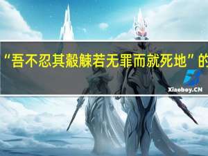 “吾不忍其觳觫若无罪而就死地”的意思