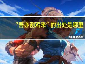 “吾亦割鸡来”的出处是哪里