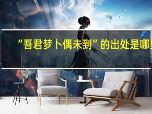 “吾君梦卜偶未到”的出处是哪里