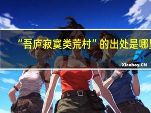 “吾庐寂寞类荒村”的出处是哪里