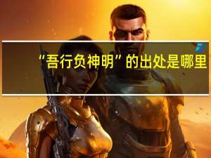 “吾行负神明”的出处是哪里