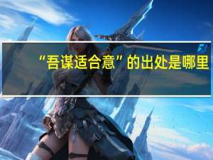 “吾谋适合意”的出处是哪里