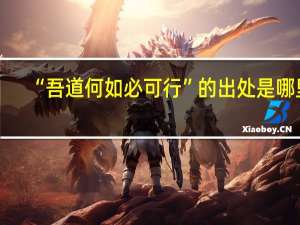 “吾道何如必可行”的出处是哪里