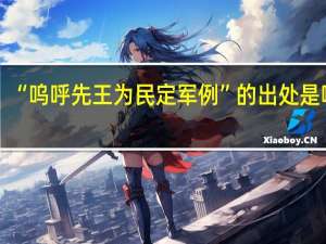 “呜呼先王为民定军例”的出处是哪里