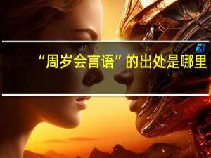 “周岁会言语”的出处是哪里