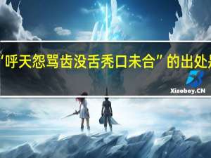“呼天怨骂齿没舌秃口未合”的出处是哪里