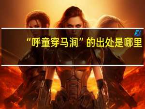 “呼童穿马涧”的出处是哪里