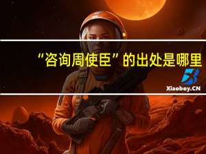 “咨询周使臣”的出处是哪里