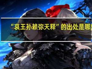 “哀王孙赖弥天释”的出处是哪里