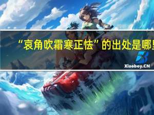 “哀角吹霜寒正怯”的出处是哪里