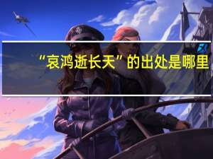 “哀鸿逝长天”的出处是哪里